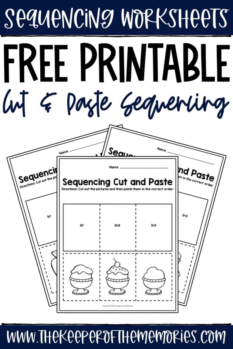 Free Printable Picture Sequencing Worksheets The Keeper Of The 