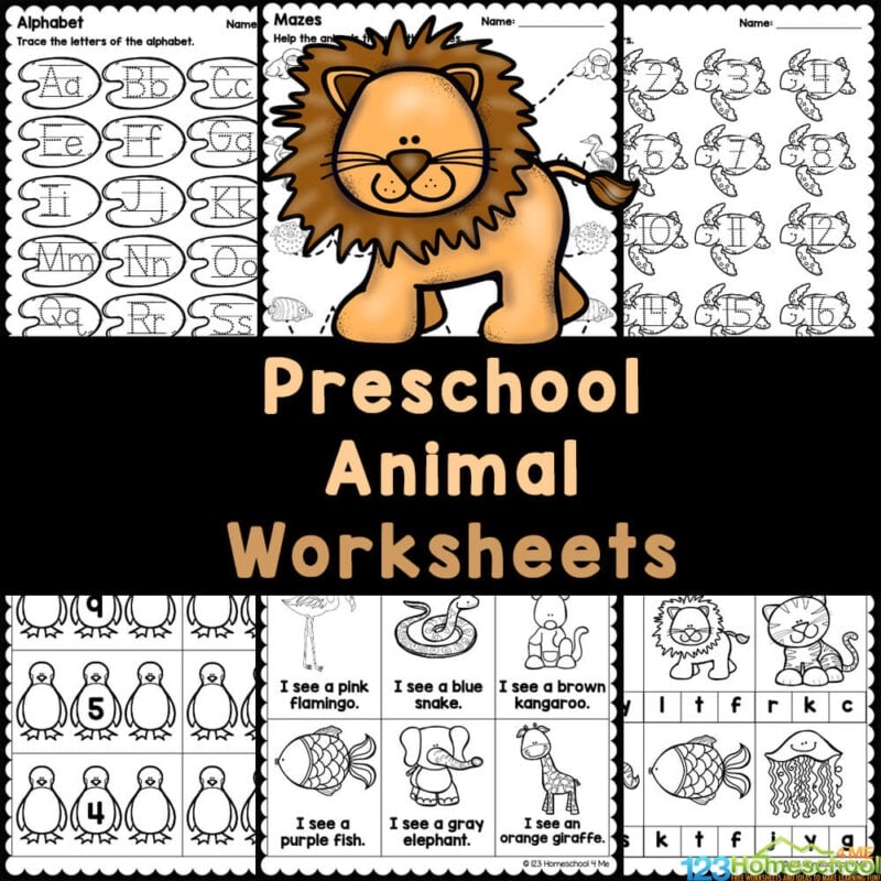 FREE Printable Preschool Animal Worksheets FREE Printable Preschool Animal Worksheets