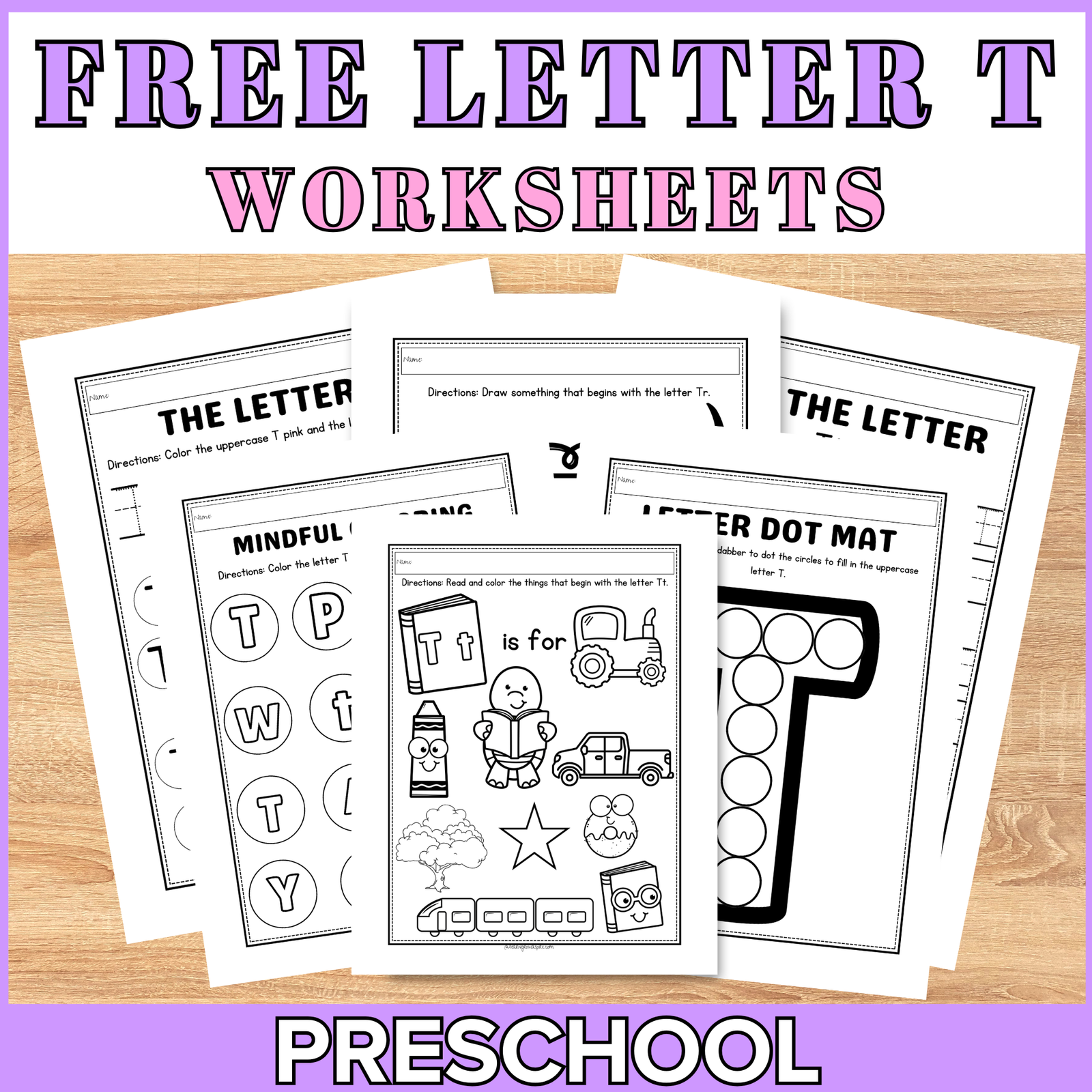 Free Printable Preschool Letter T Worksheets Learn Grow Aspire