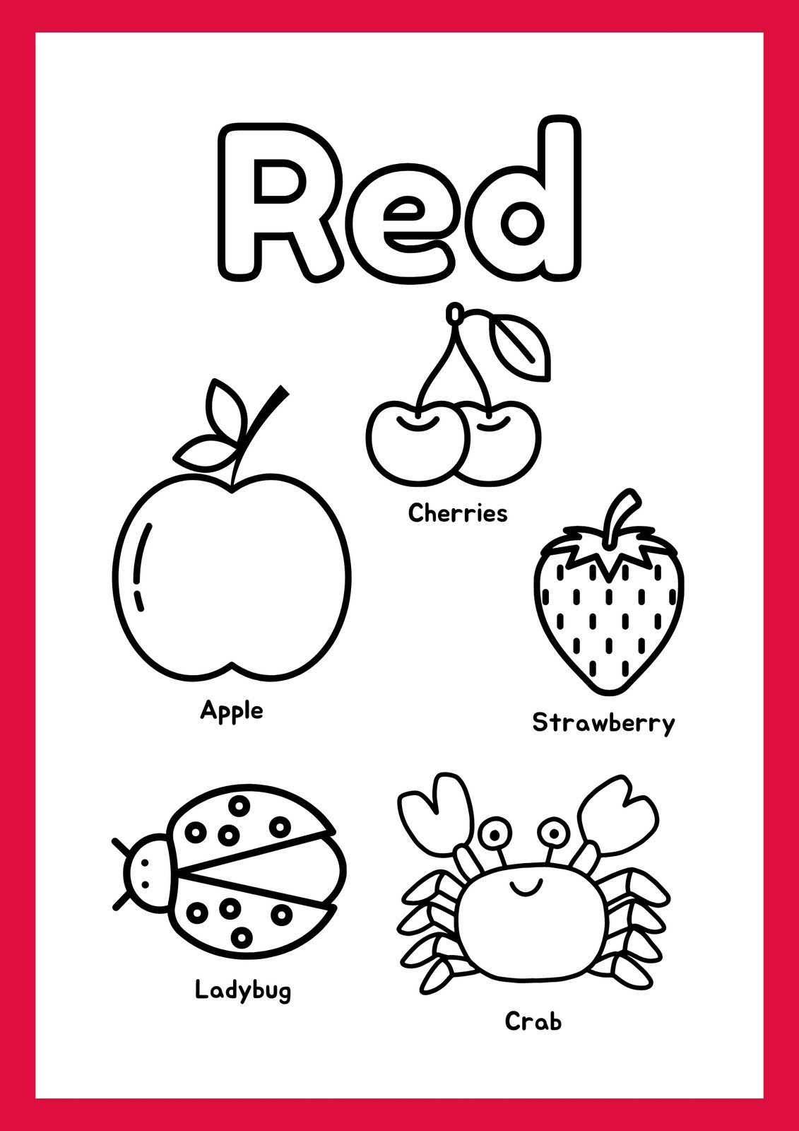 Color Red Free Printable Worksheets Color Red Free Printable Worksheets