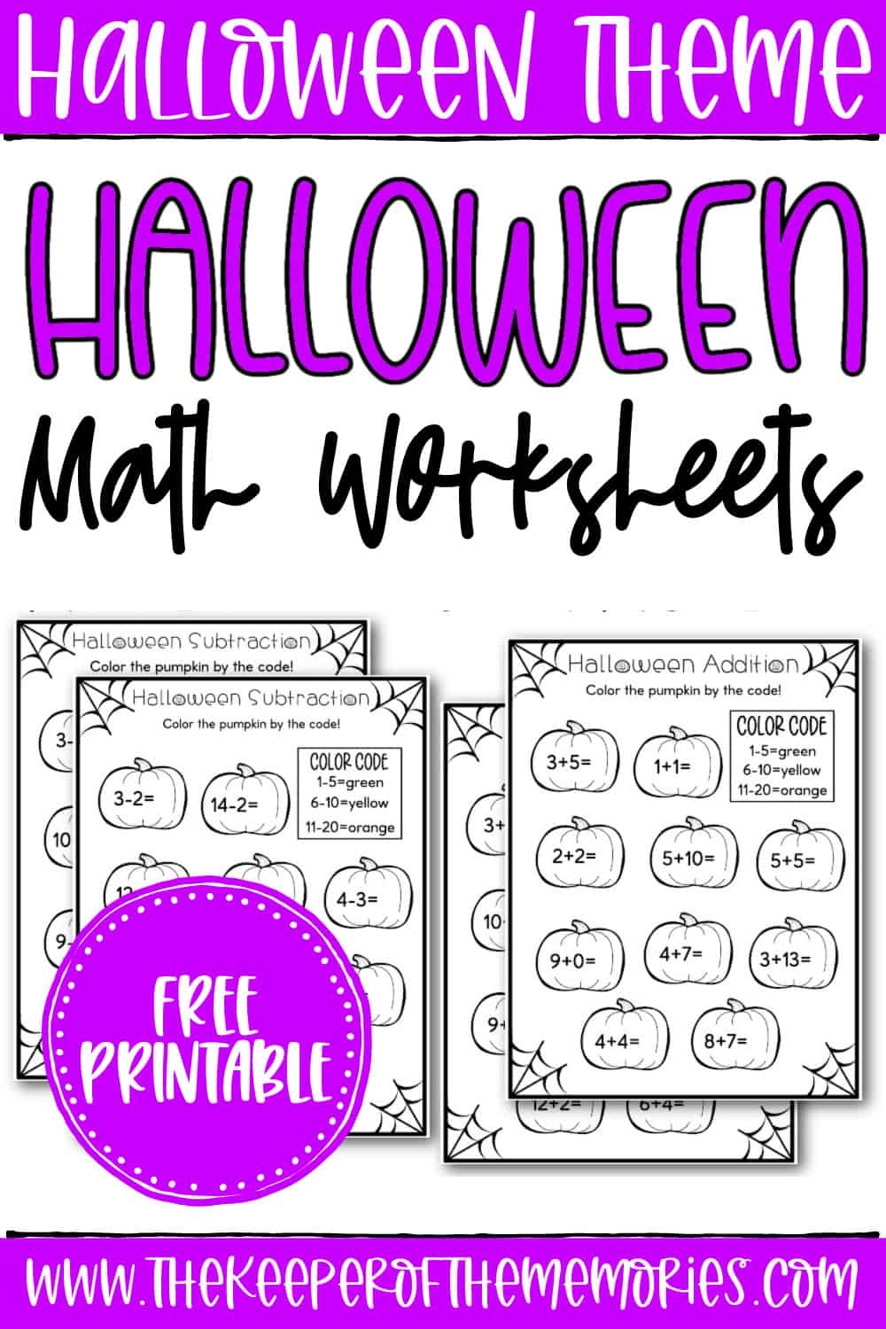 Free Printable Pumpkin Math Worksheets The Keeper Of The Memories Free Printable Pumpkin Math Worksheets The Keeper Of The Memories