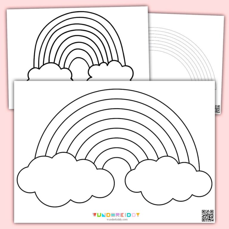 Free Printable Rainbow Template For Craft In Kindergarten