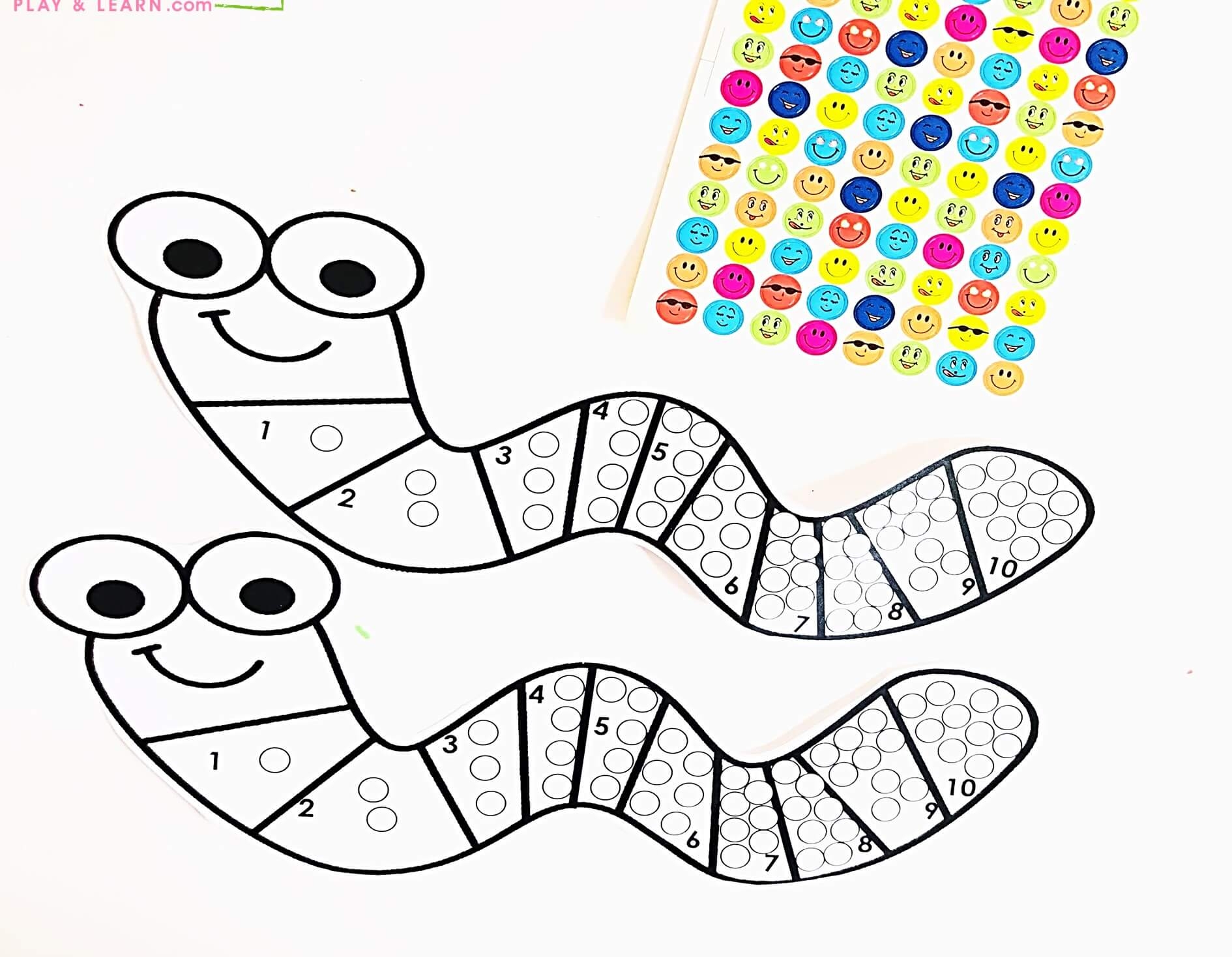 FREE Printable Silly Worm Counting To 10 With Stickers Worksheets Library FREE Printable Silly Worm Counting To 10 With Stickers Worksheets Library