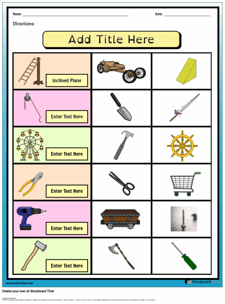Free Printable Simple Machines Worksheets For Kids