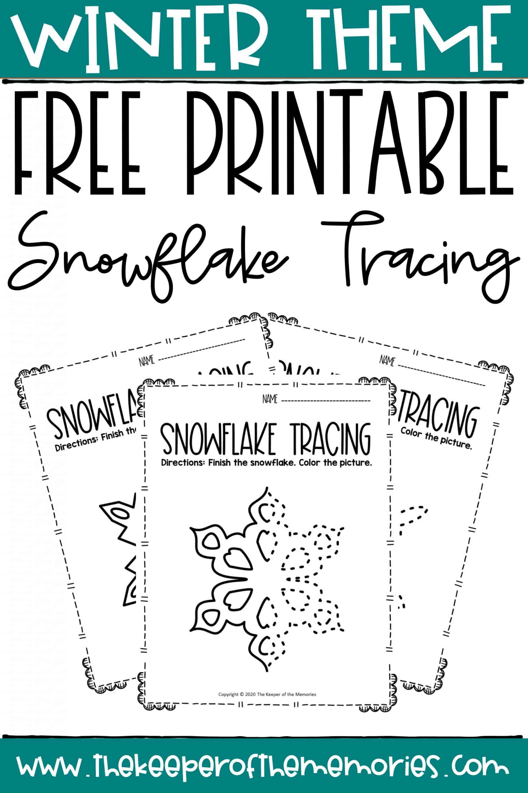 Free Printable Snowflake Tracing Winter Preschool Worksheets The Keeper Of The Memories Free Printable Snowflake Tracing Winter Preschool Worksheets The Keeper Of The Memories