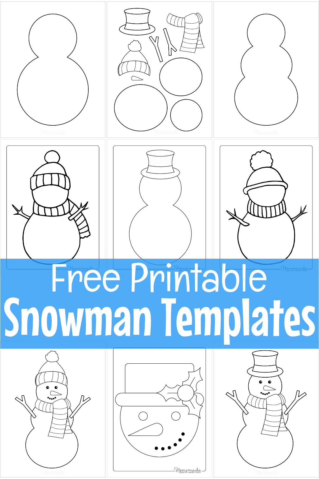 Free Printable Snowman Worksheet