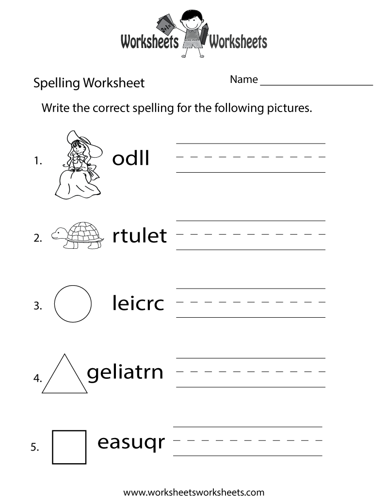 Free Printable Spelling Practice Worksheet Worksheets Library Free Printable Spelling Practice Worksheet Worksheets Library