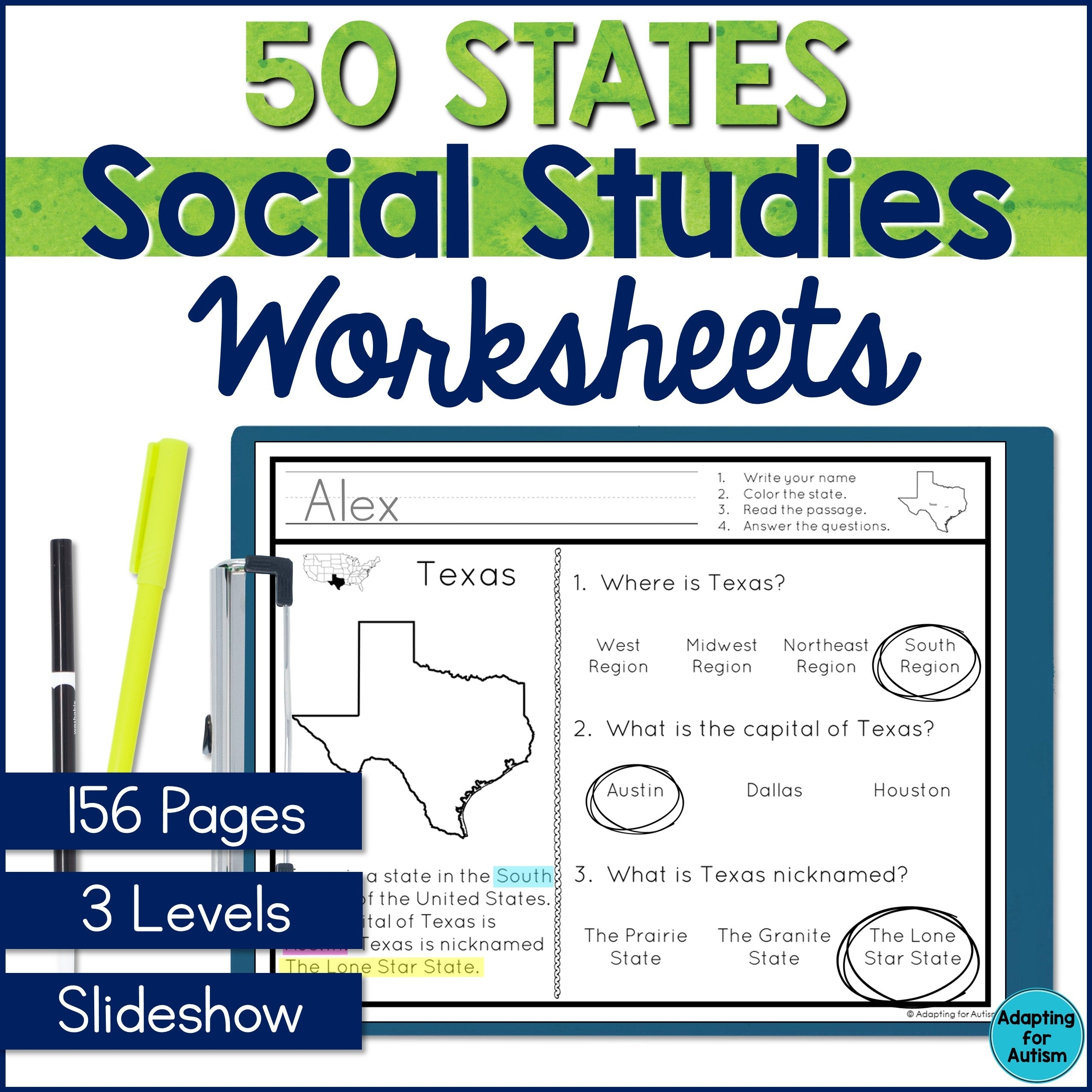 Free Printable State Facts Worksheet Homeschool Of 1 
