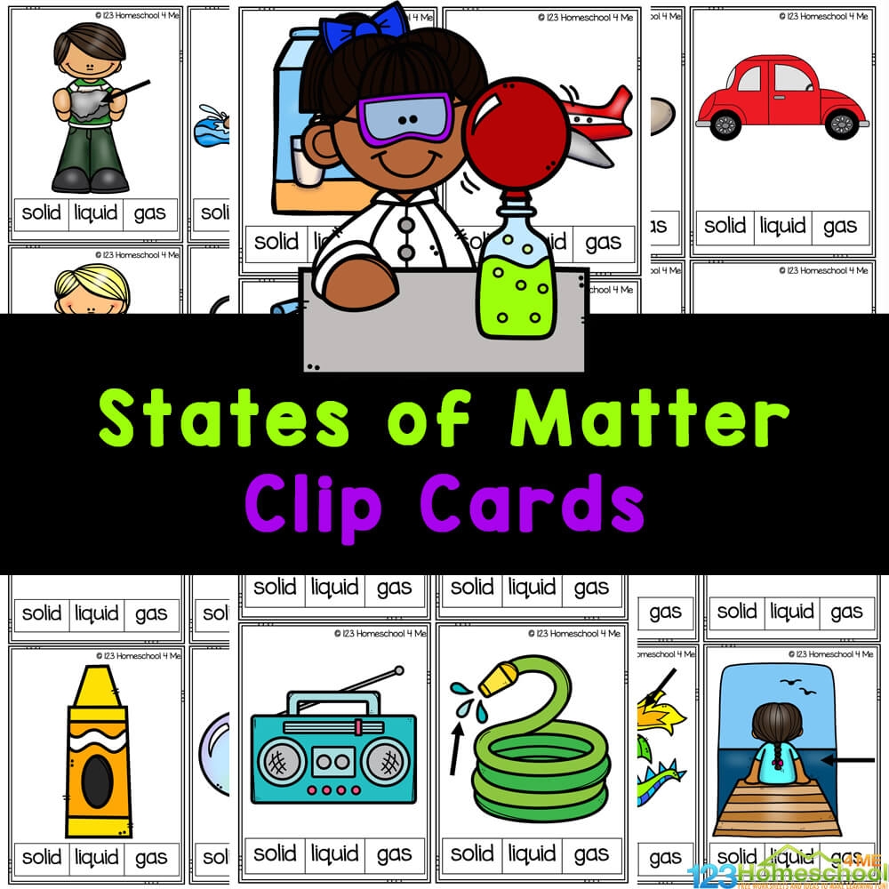 FREE Printable States Of Matter Clip Cards Activity FREE Printable States Of Matter Clip Cards Activity