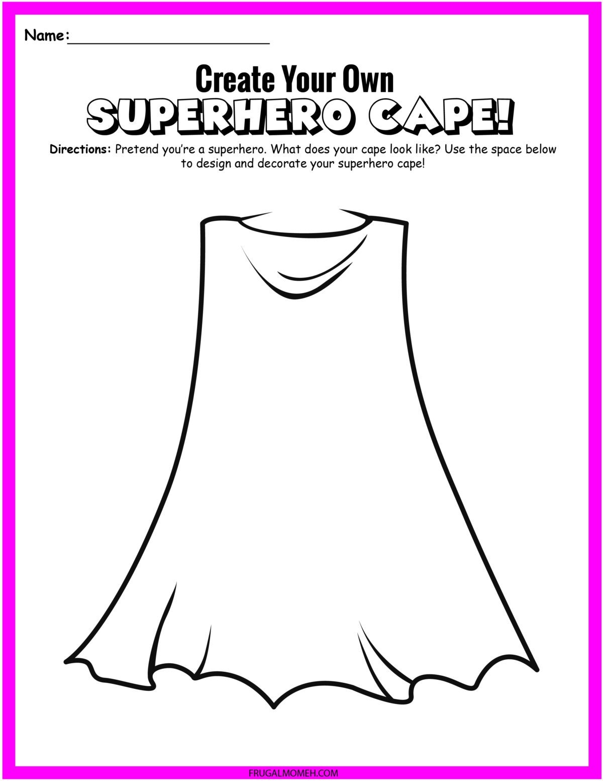 FREE Printable Superhero Worksheets U0026 Activity Sheets Frugal Mom Eh 