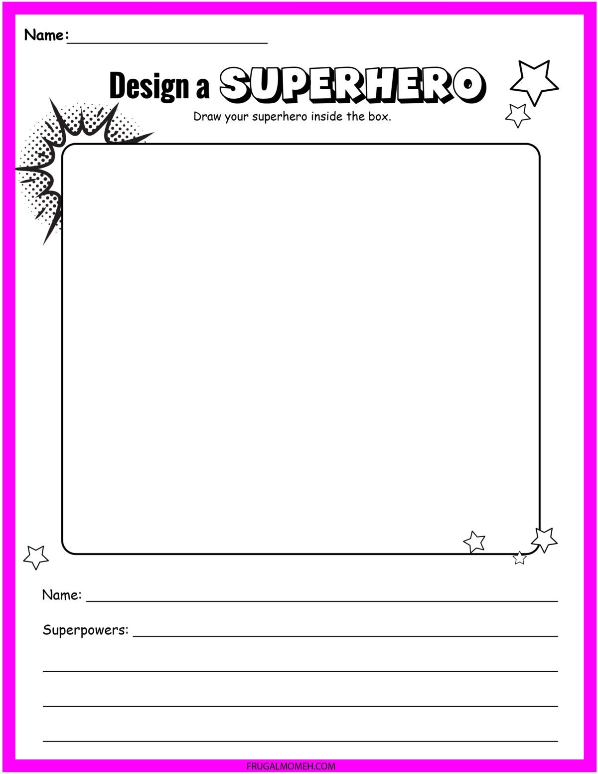 FREE Printable Superhero Worksheets U0026 Activity Sheets Frugal Mom Eh 