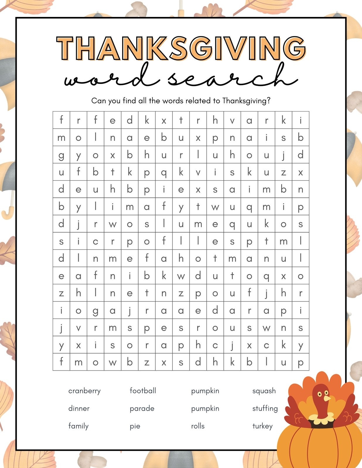 Free Printable Thanksgiving Writing Worksheets