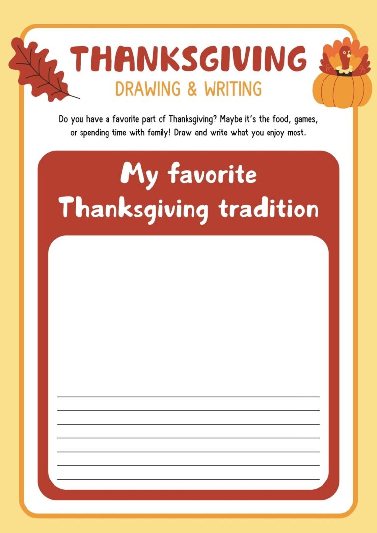 Free Printable Thanksgiving Worksheet Templates Canva