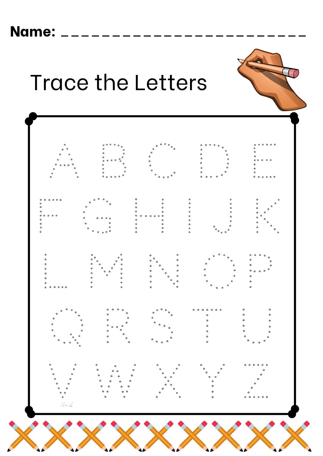Free Tracing Letters Worksheets Printable