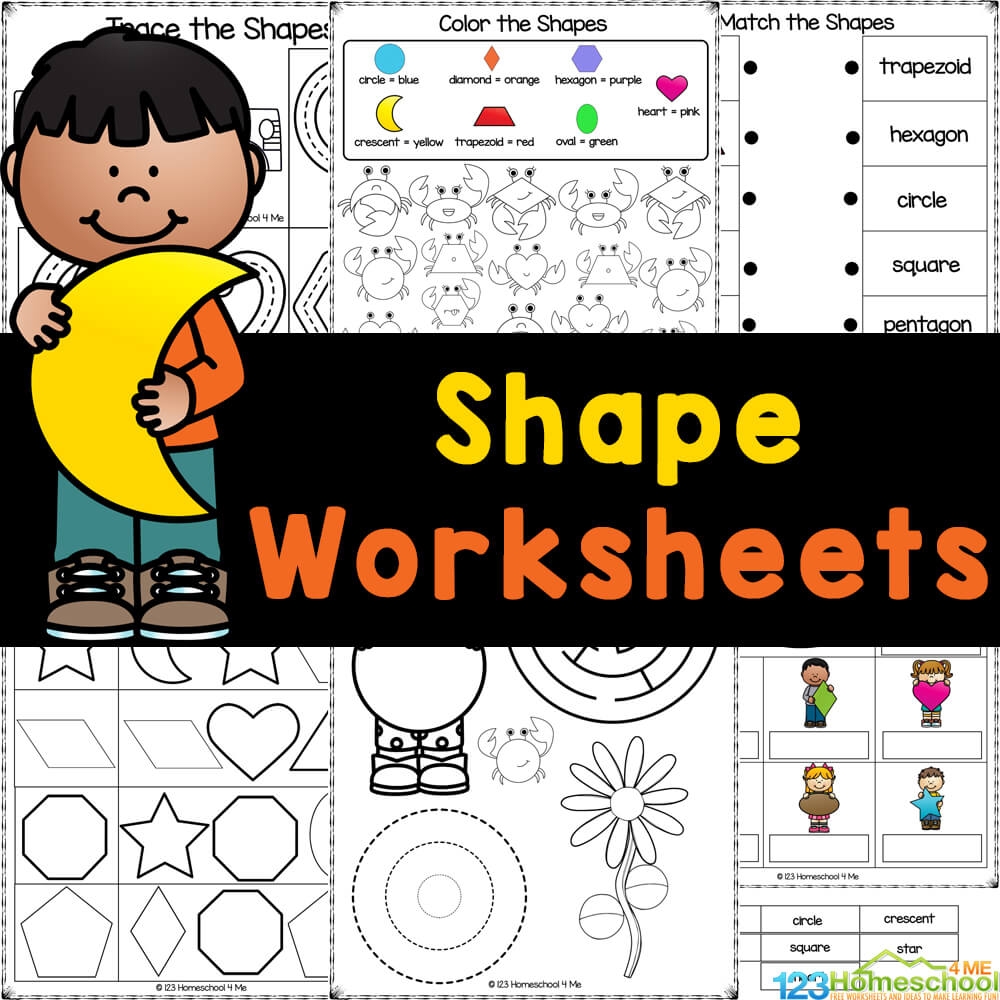 FREE Printable Tracing Shapes Worksheets For Kindergarten FREE Printable Tracing Shapes Worksheets For Kindergarten
