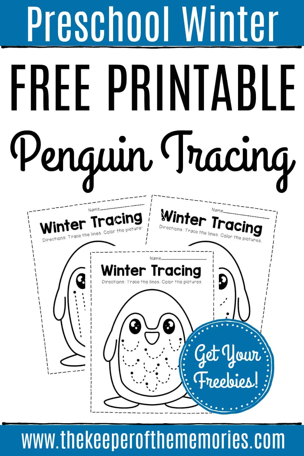 January Tracing Worksheets Free Printable