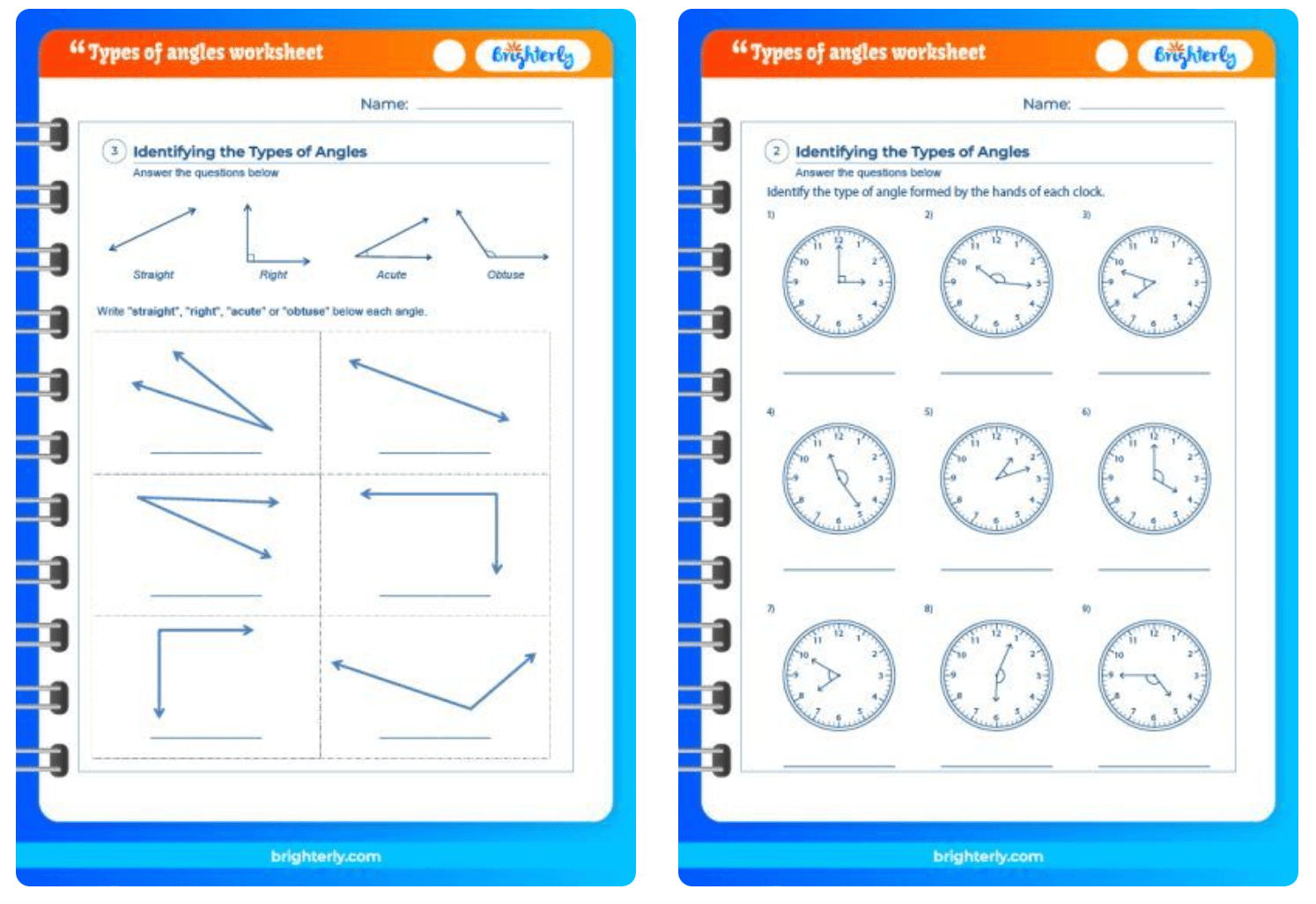 Free Printable Math Worksheets Angles