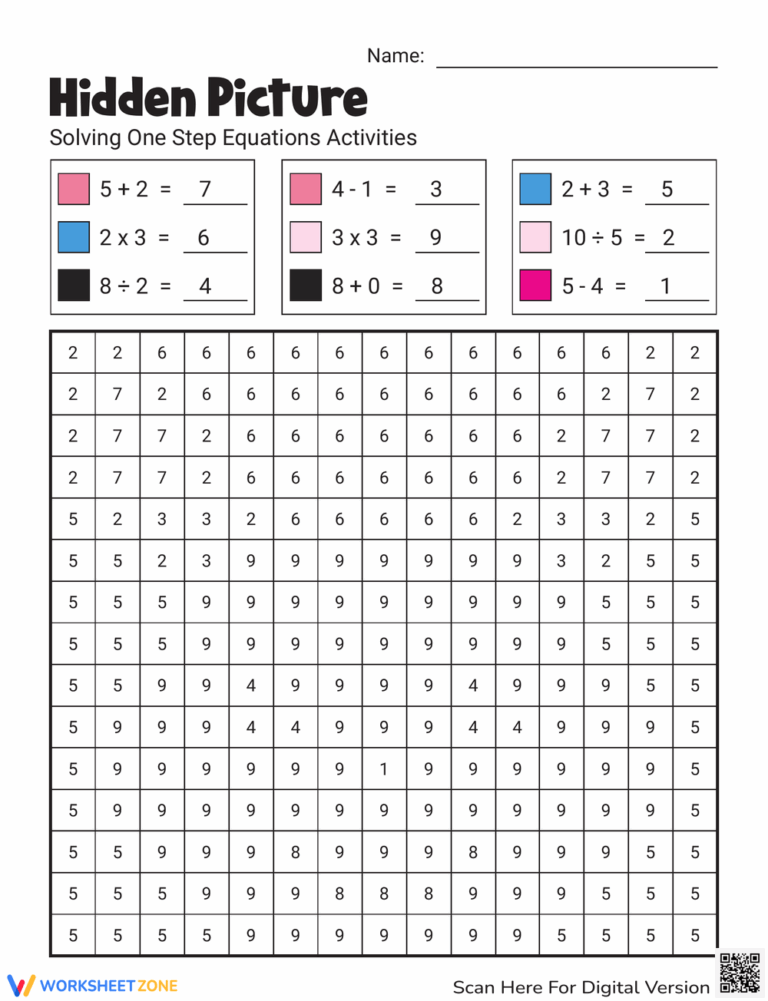 Free Printable U0026 Interactive Mystery Picture Worksheets