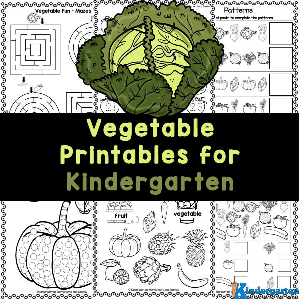 Free Printable Vegetables Worksheets For Kindergarten