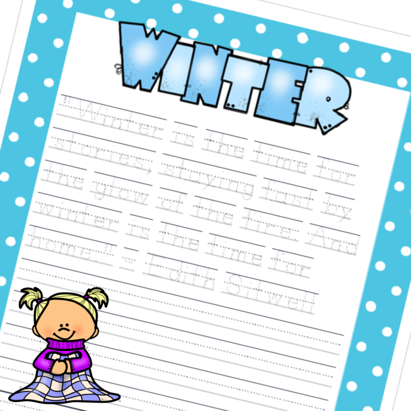 FREE Printable Winter Quotes Copywork Writing Prompts For Kids FREE Printable Winter Quotes Copywork Writing Prompts For Kids
