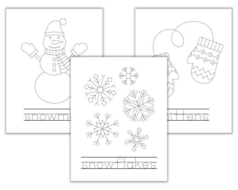 Free Printable Winter Tracing Worksheets For Preschoolers The Craft at Home Family