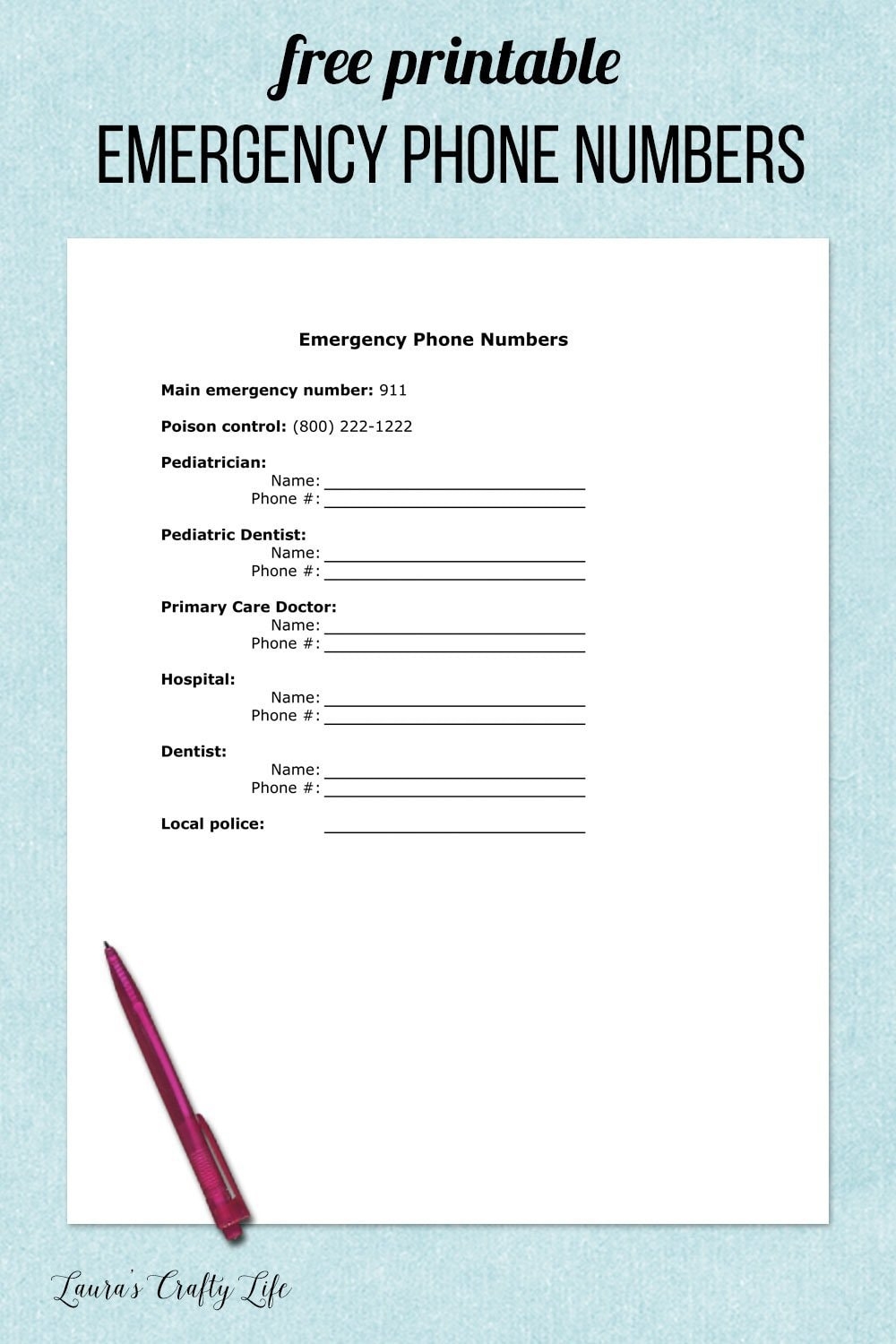 Free Printable Worksheets For Organizing Your Home
