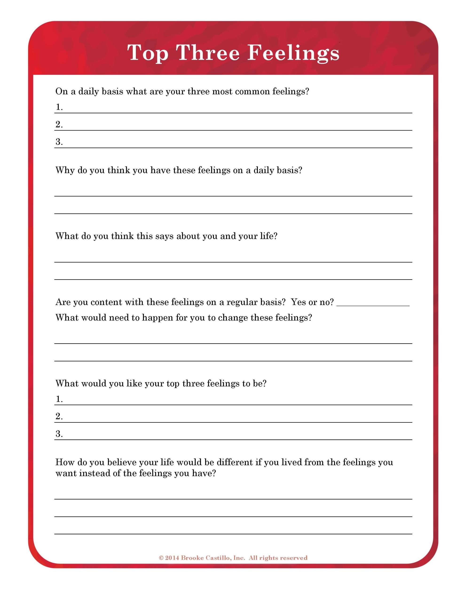 Free Printables LIV Health Worksheets Library