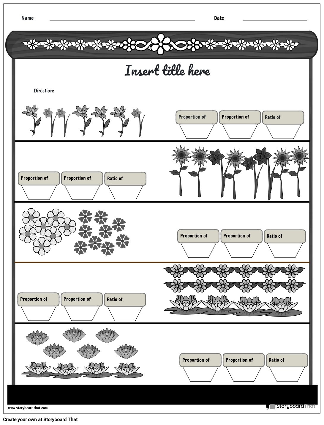 Free Proportions Worksheets Printable Ideas