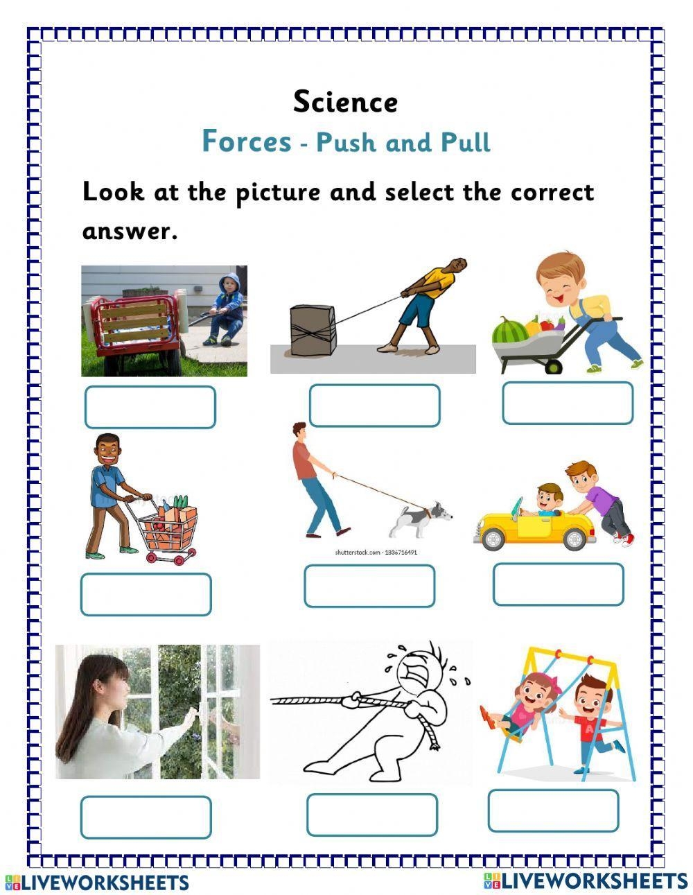 Free Push Pull Worksheet Download Free Push Pull Worksheet Png