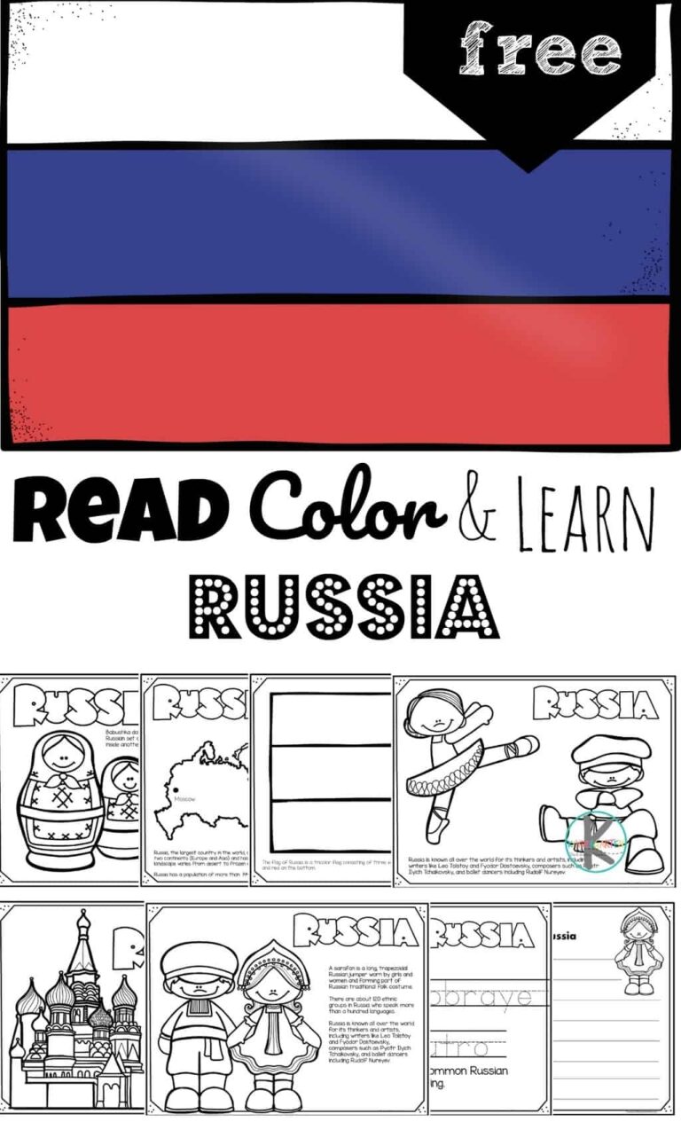 FREE Read Color And Learn About RUSSIA