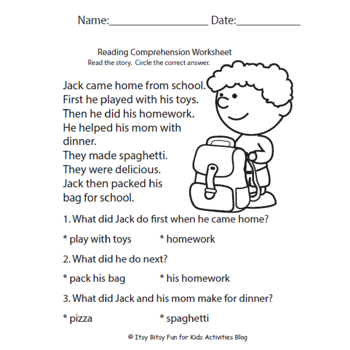 Free Reading Comprehension Worksheets For Back To School Worksheets Library Free Reading Comprehension Worksheets For Back To School Worksheets Library