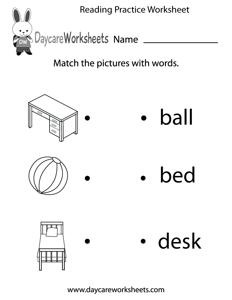 Free Kindergarten Printable Reading Worksheets