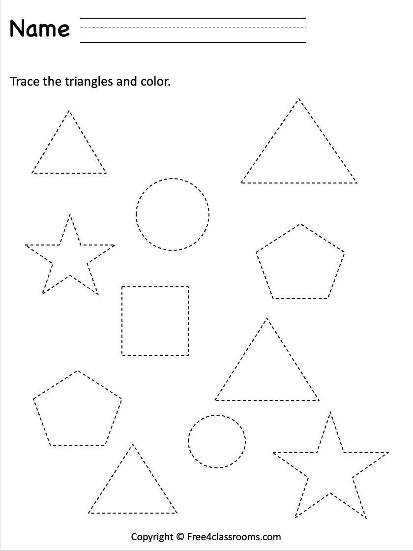 Free Shape Worksheet For Prek Fine Motor Skills Free Worksheets Free4Classrooms Free Shape Worksheet For Prek Fine Motor Skills Free Worksheets Free4Classrooms