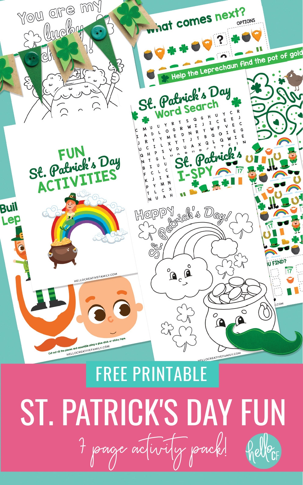 Free St Patricks Day Printable Activity Pack For Kids Free St Patricks Day Printable Activity Pack For Kids