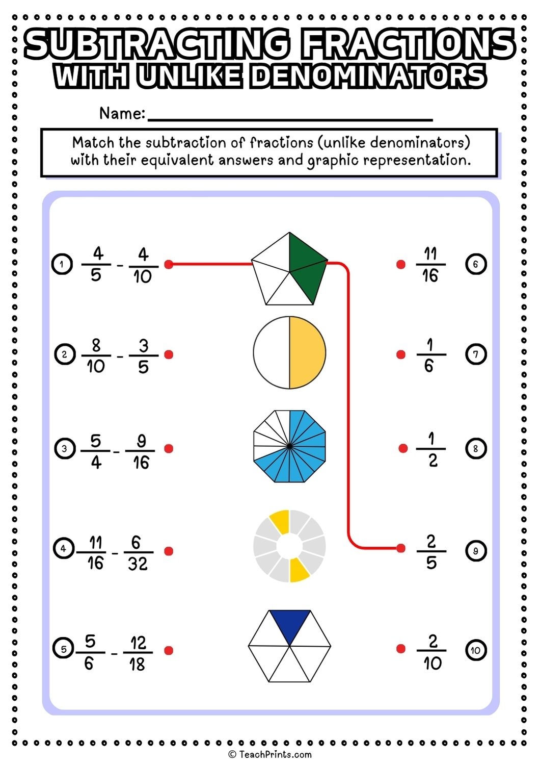 Free Subtracting Fractions With Unlike Denominators Worksheets Teach Prints Free Subtracting Fractions With Unlike Denominators Worksheets Teach Prints