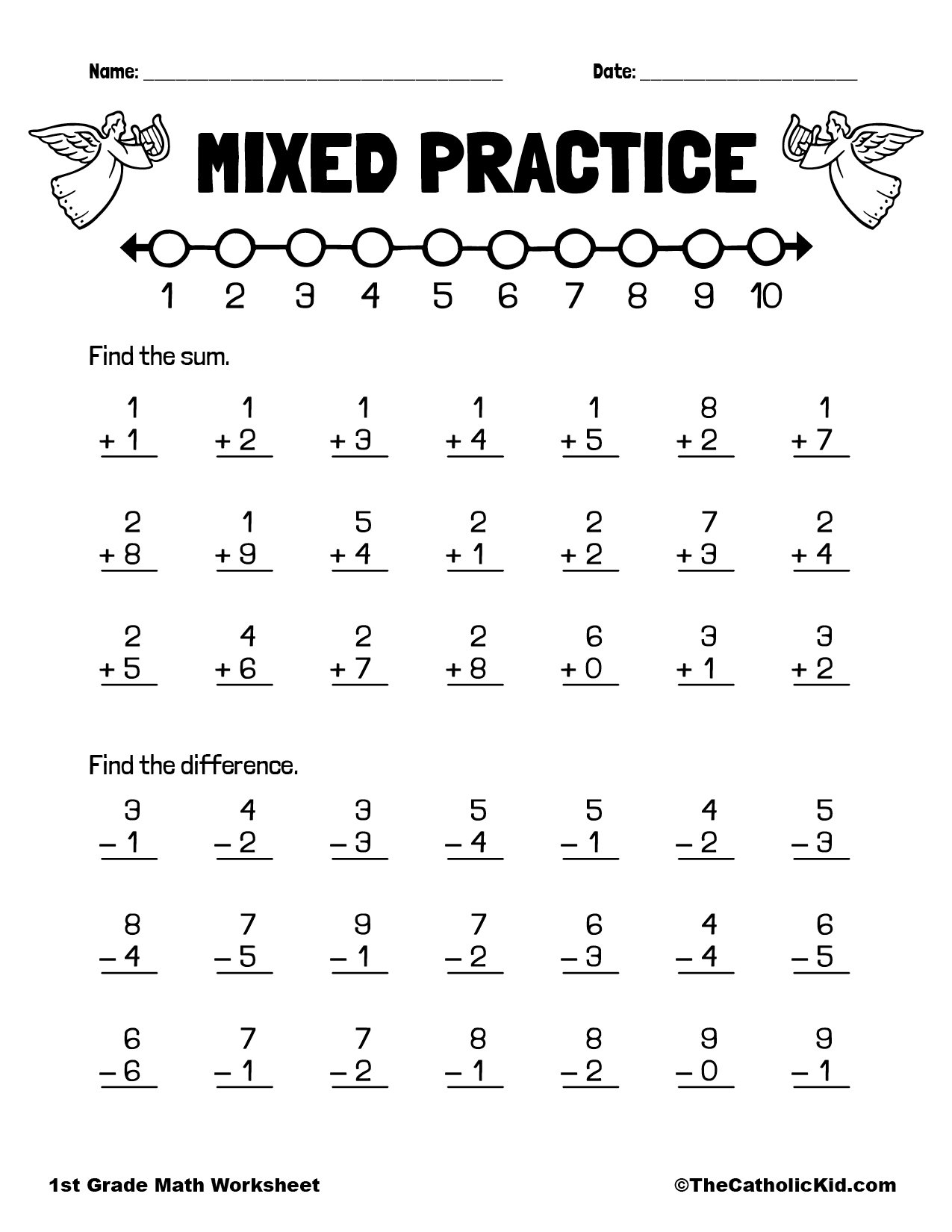 Free Subtraction 1st Grade Worksheet Download Free Subtraction 1st Grade Worksheet Png Images Free Worksheets On Clipart Library