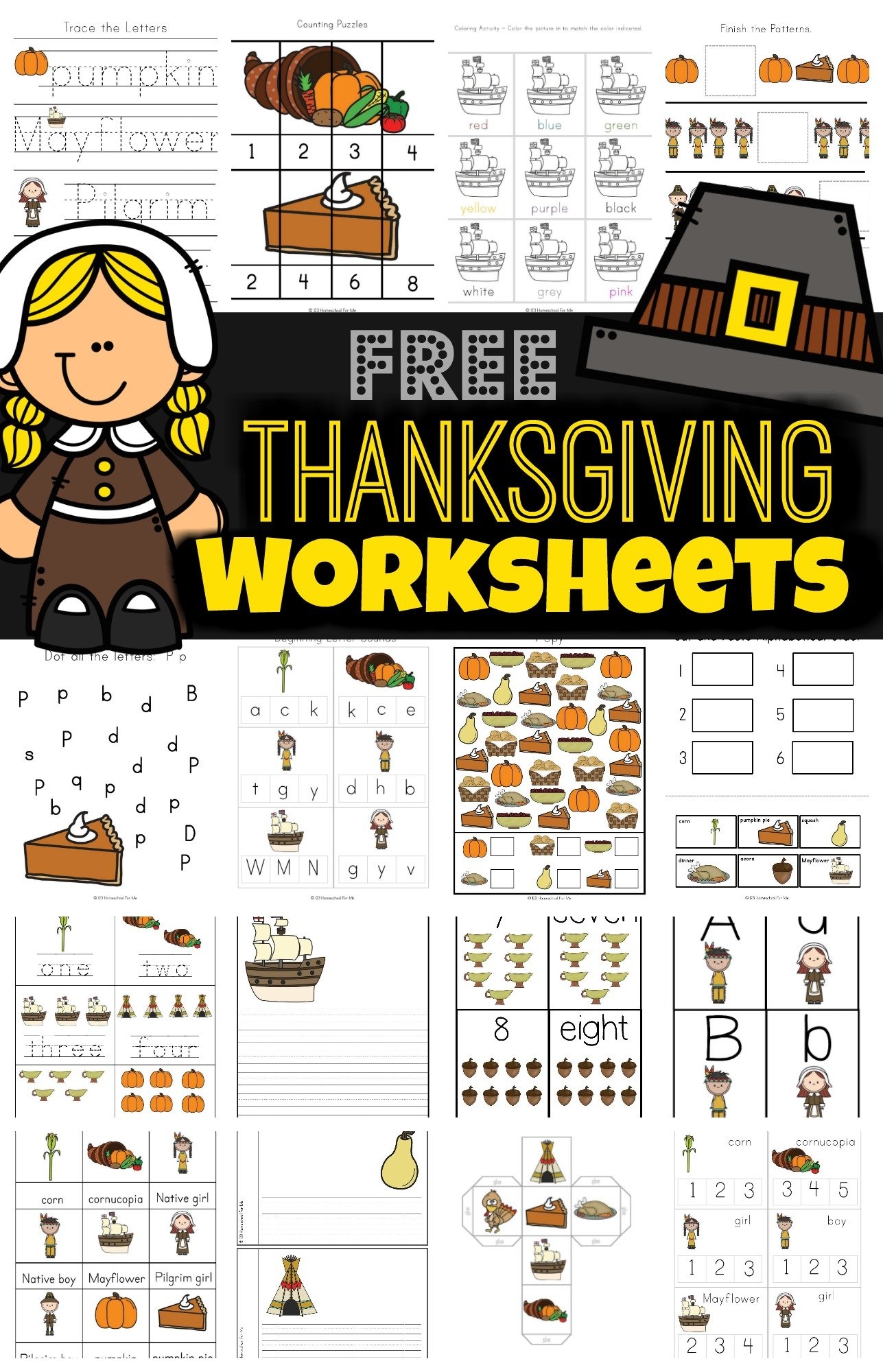 Thanksgiving Math Worksheets Free Printable