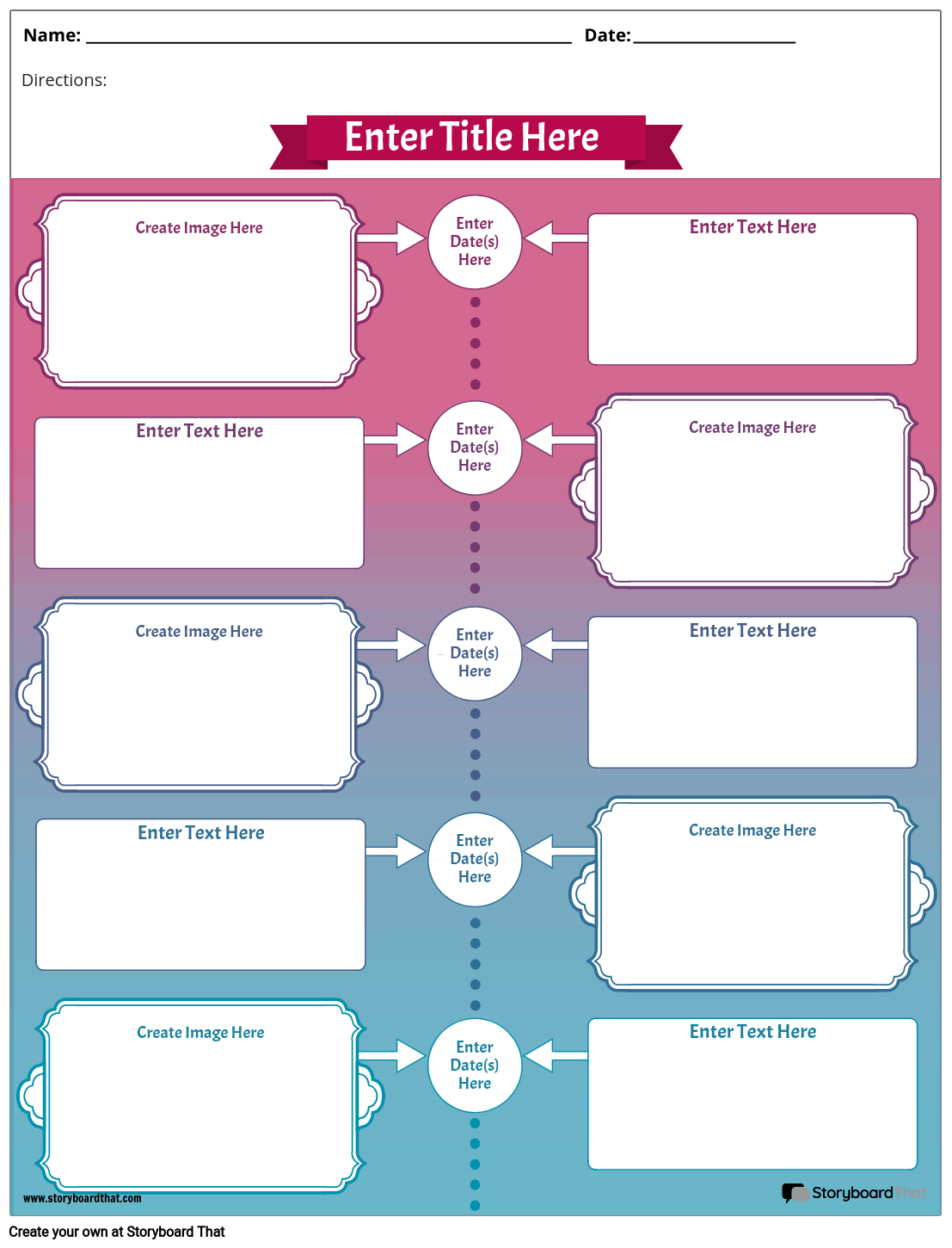 Free Timeline Worksheets Timeline Maker