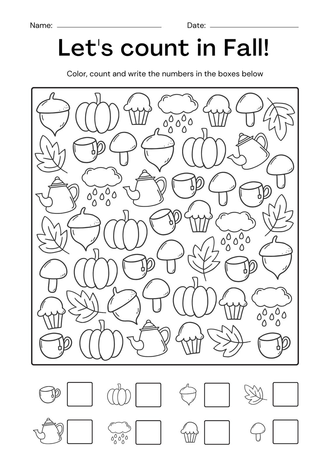 Free To Edit Autumn themed Worksheet Templates Canva Worksheets Library