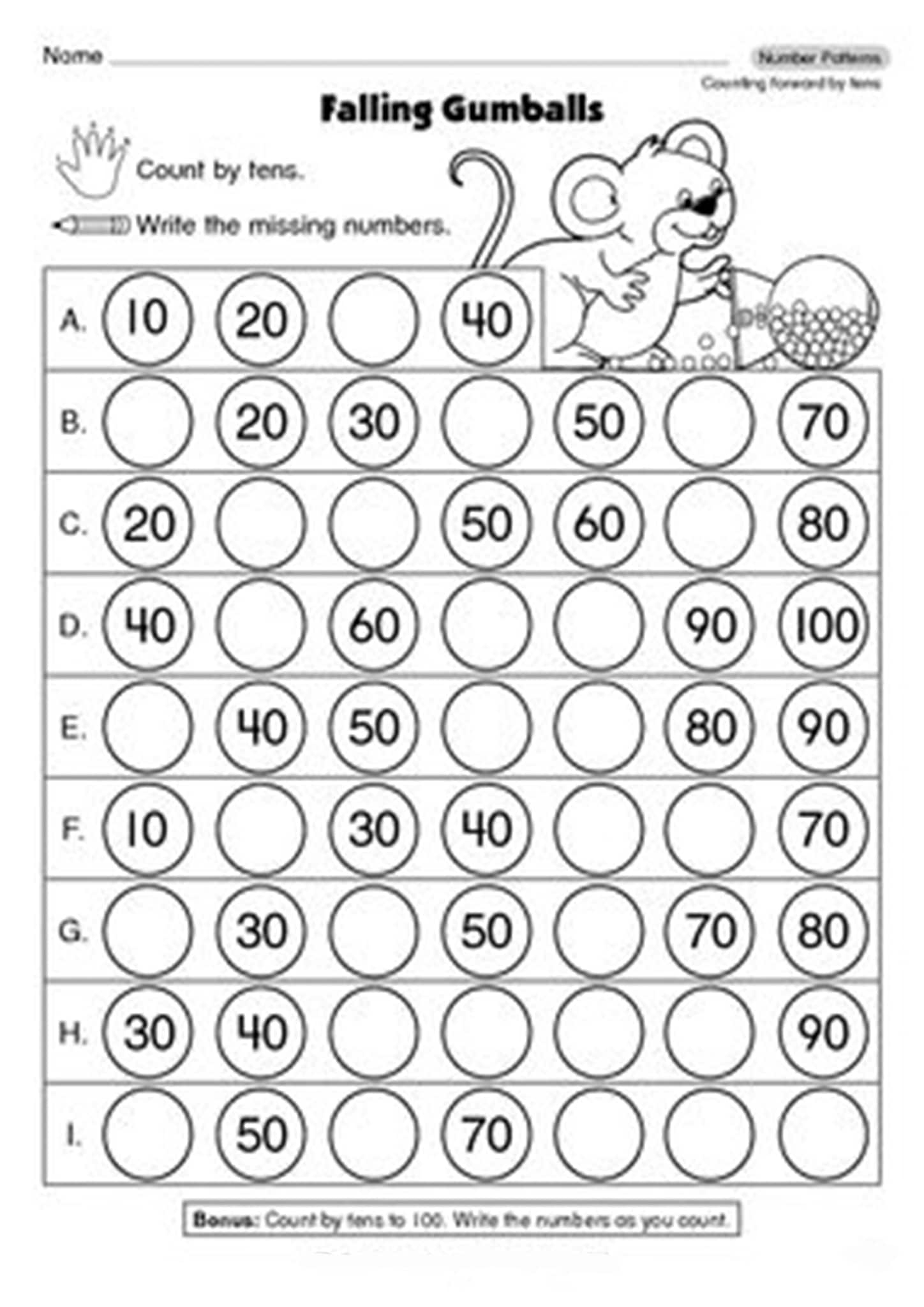 Free U0026 Fun Missing Number Worksheets Tulamama