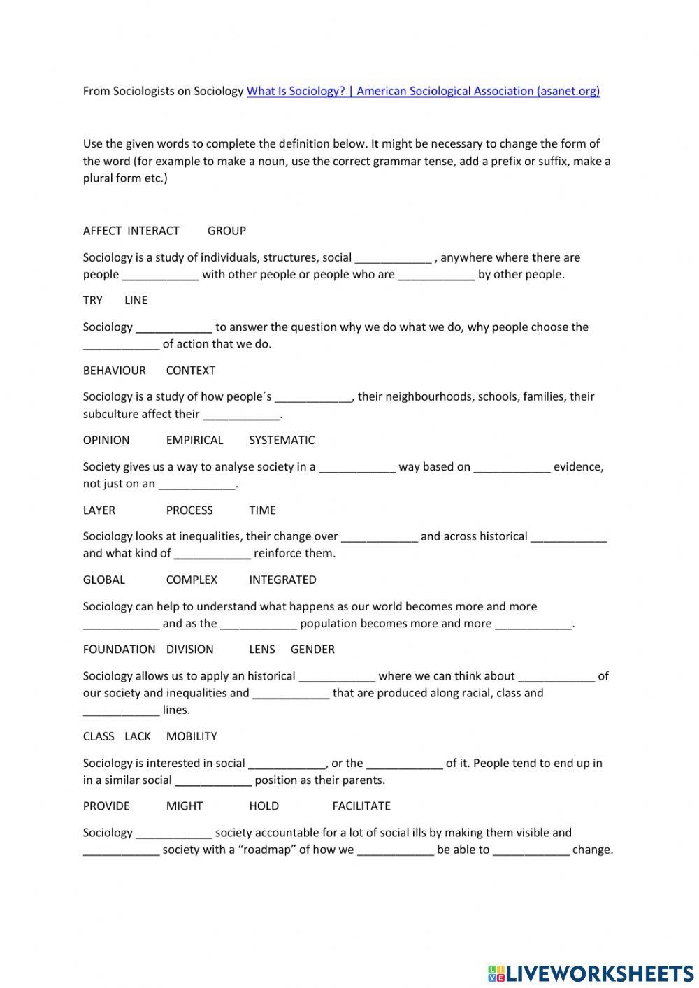 Free Worksheet For Sociology Download Free Worksheet For Free Worksheet For Sociology Download Free Worksheet For