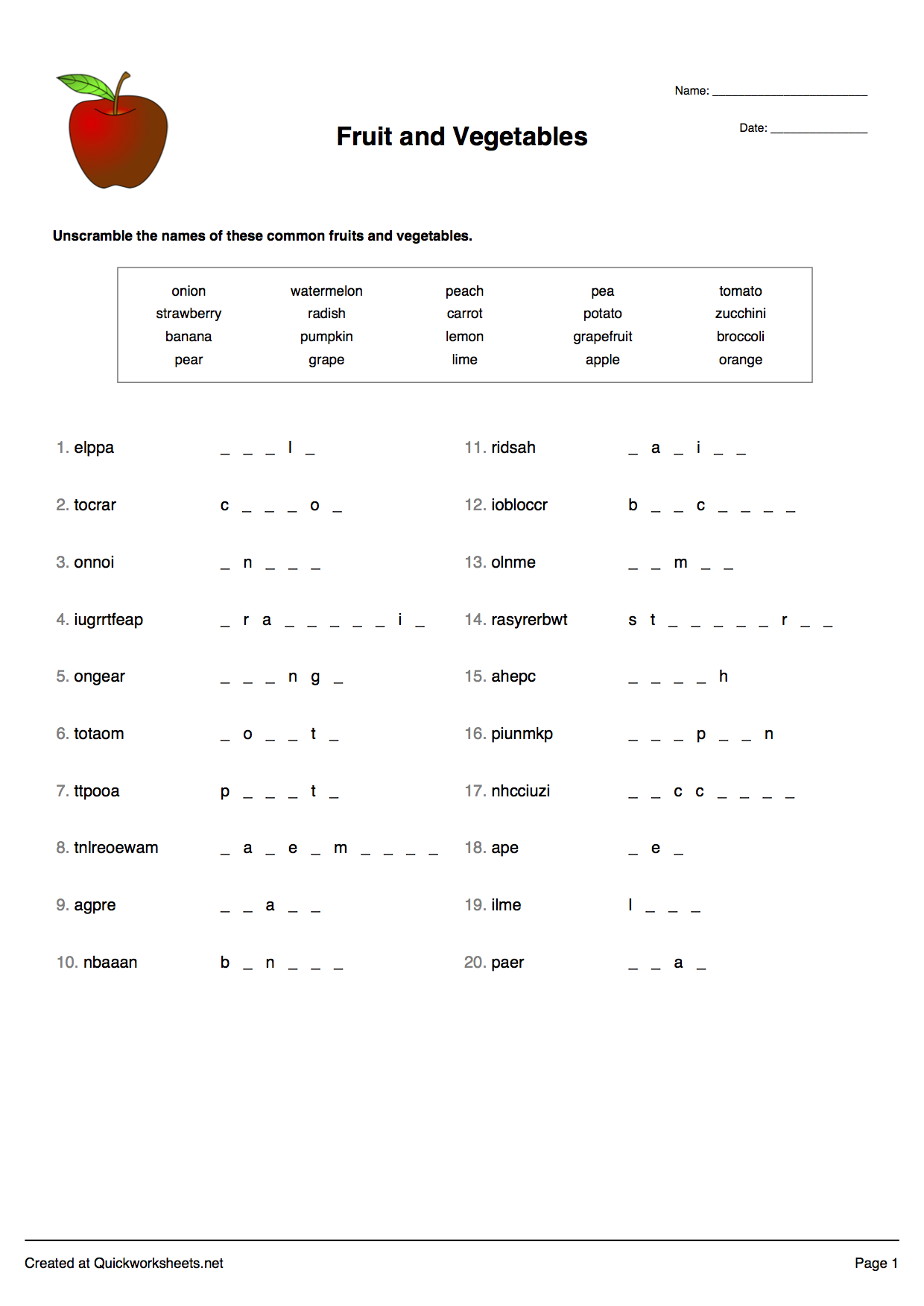 Free Worksheet Generators
