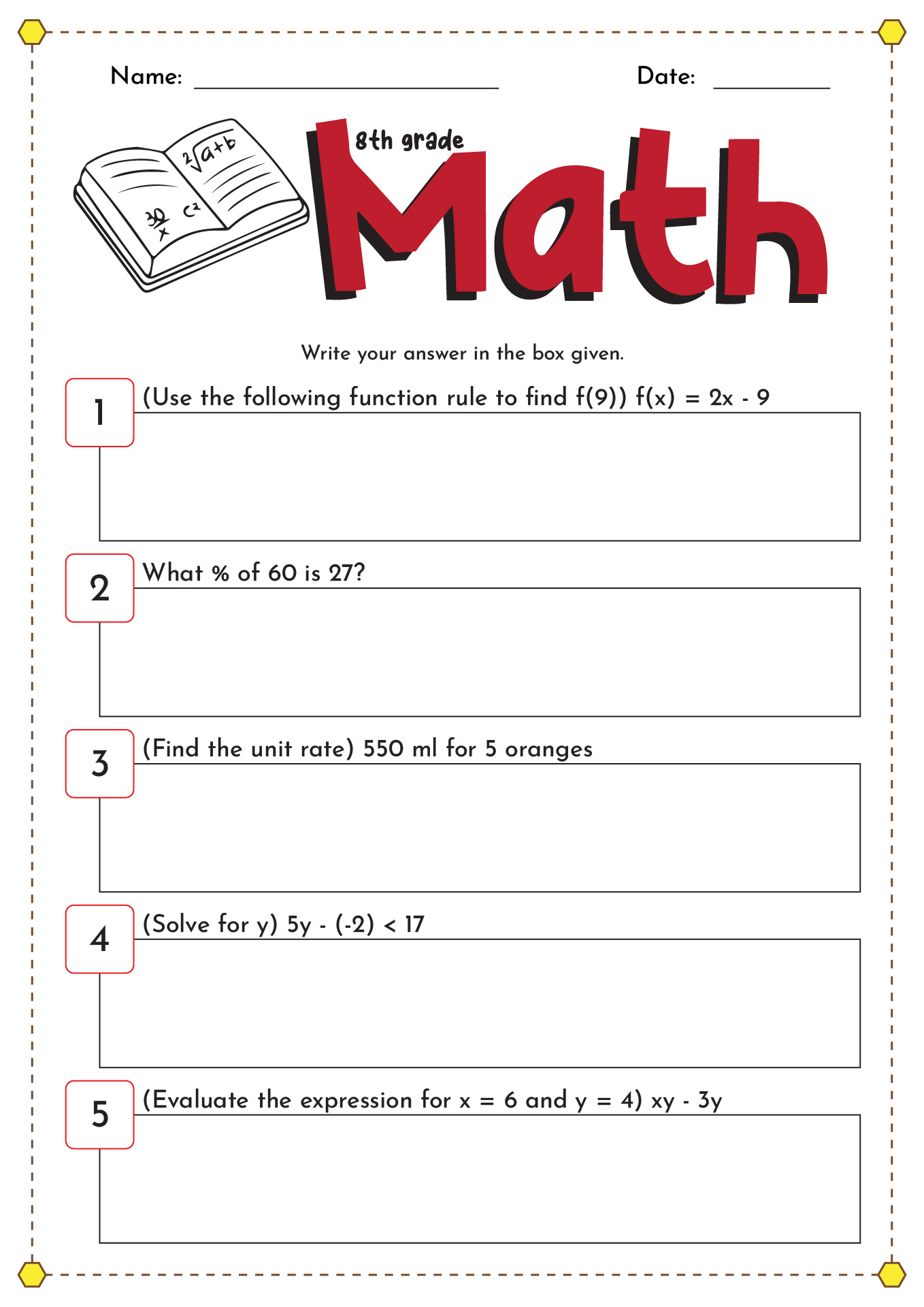 Free Worksheets For 8th Graders Engaging And Educational Resources