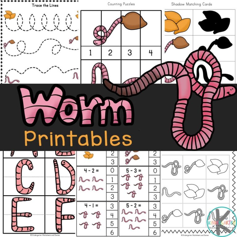 Free Worm Worksheet Printables