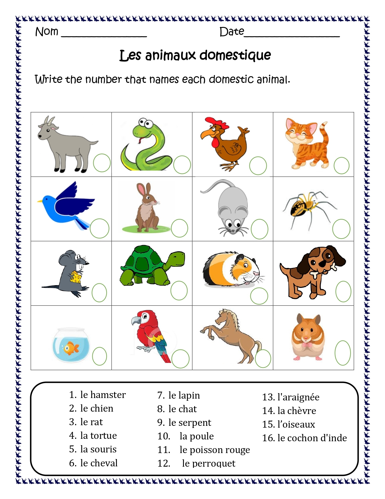 French Animals Les Animaux Distance Learning Worksheets Made 