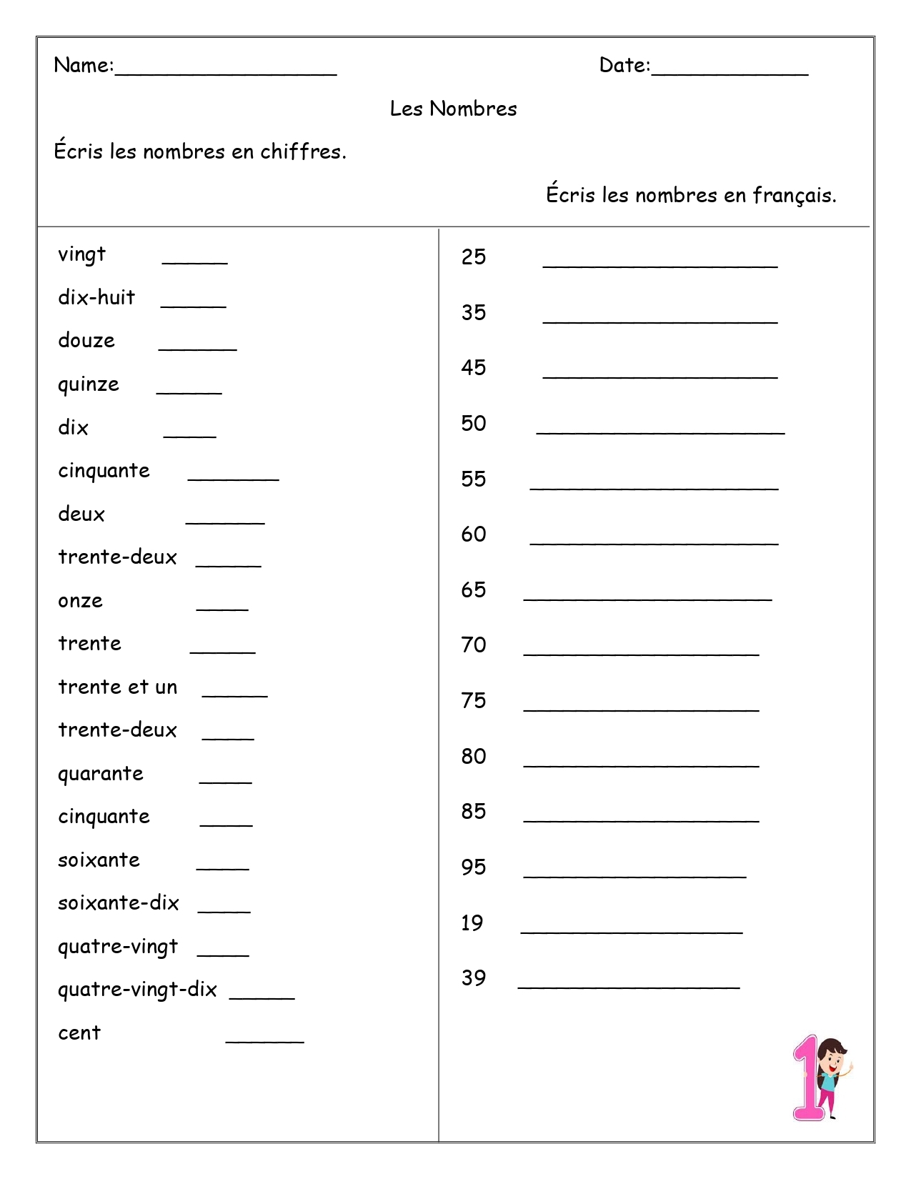 French Numbers Les Nombres Worksheets Made By Teachers Worksheets Library French Numbers Les Nombres Worksheets Made By Teachers Worksheets Library