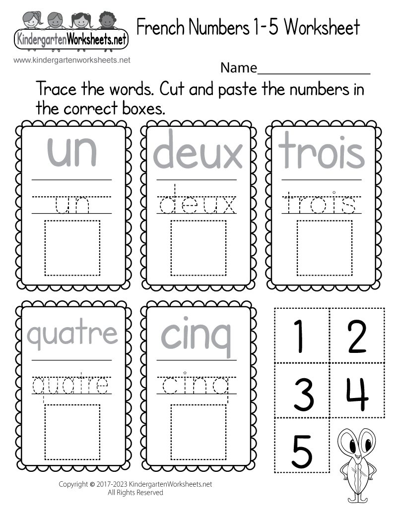 French Numbers Worksheet Free Printable Digital U0026 PDF