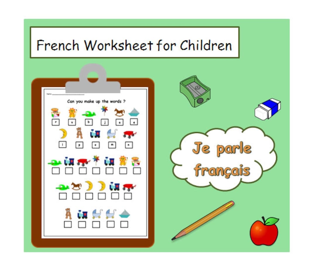 Free Printable Worksheets For French Teachers
