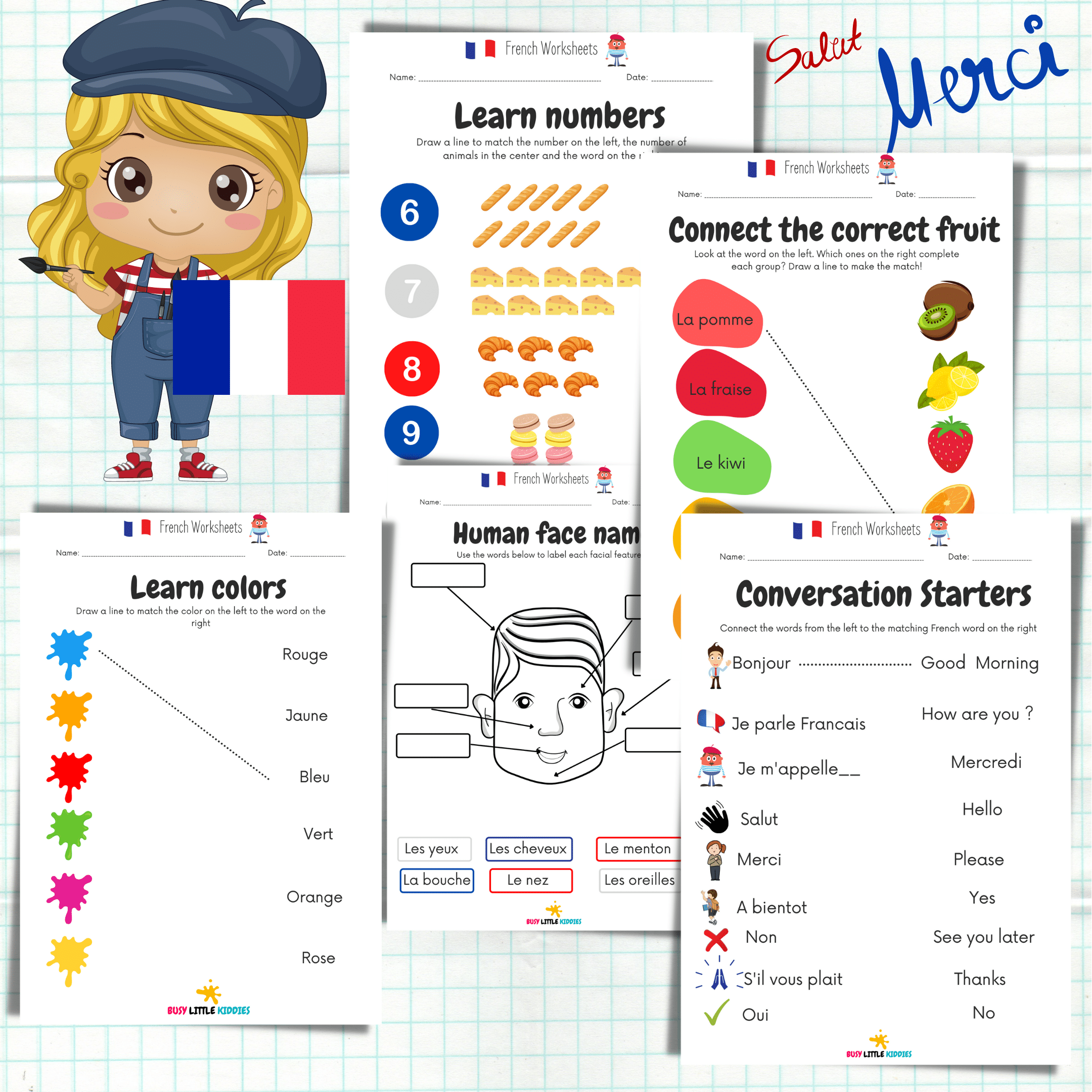 French Worksheets For Kids Busy Little Kiddies Worksheets Library