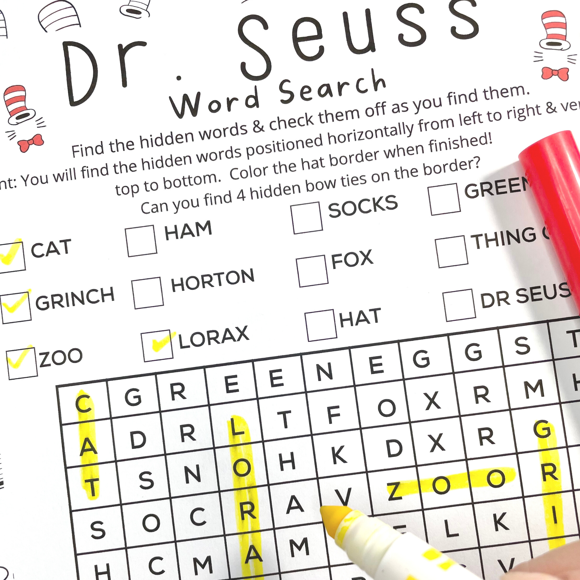 Fun Dr Seuss Worsheets U003e From Under A Palm Tree